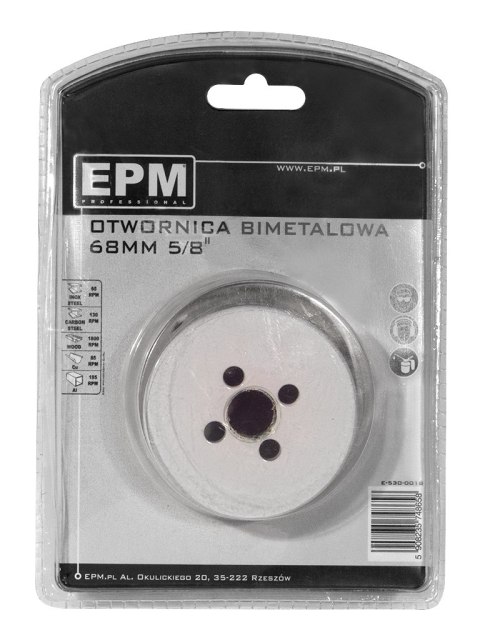 OTWORNICA BI-METALOWA 68MM UCHWYT 5/8'' OTWORNICA BI-METALOWA 68MM UCHWYT 5/8''
