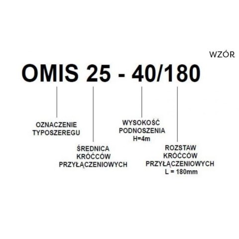 POMPA OBIEGOWA C.O. OMIS 25-40/180 POMPA OBIEGOWA C.O. OMIS 25-40/180