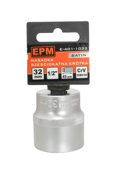 NASADKA KRÓTKA 1/2'' 6-KĄTNA SATIN 15MM NASADKA KRÓTKA 1/2'' 6-KĄTNA SATIN 15MM