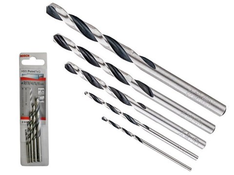 ZESTAW WIERTEŁ 5 SZT. POINTTEQ DO METALU 2,3,4,5,6 ZESTAW WIERTEŁ 5 SZT. POINTTEQ DO METALU 2,3,4,5,6
