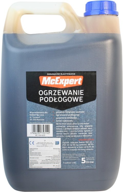 PLASTYFIKATOR DO OGRZEWANIA PODŁOGOWEGO 5L PLASTYFIKATOR DO OGRZEWANIA PODŁOGOWEGO 5L
