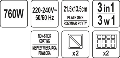 OPIEKACZ 760W, 3W1 OPIEKACZ 760W, 3W1