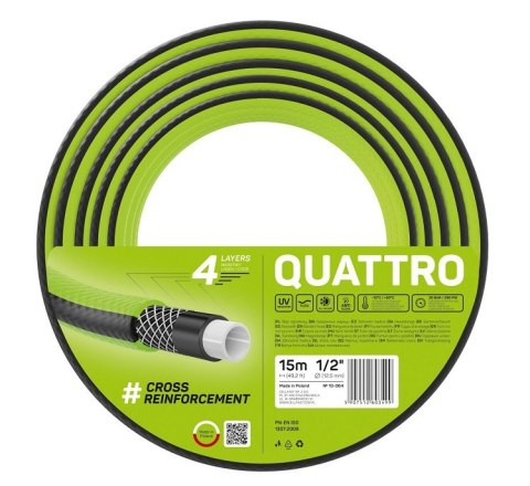 WĄŻ OGRODOWY QUATTRO 1/2'' 15M WĄŻ OGRODOWY QUATTRO 1/2'' 15M