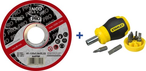 ZESTAW 100SZT TARCZA T1A 125*1.0*22 +WKRĘTAK STANLEY GRATIS ZESTAW 100SZT TARCZA T1A 125*1.0*22 +WKRĘTAK STANLEY GRATIS