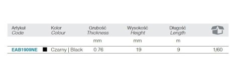 TAŚMA SAMOWULKANIZUJĄCA CZARNA BM 9M*19MM TAŚMA SAMOWULKANIZUJĄCA CZARNA BM 9M*19MM