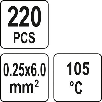 ZESTAW RUREK TERMOKURCZLIWYCH Z CYNĄ 0.25-6MM2., 220SZT ZESTAW RUREK TERMOKURCZLIWYCH Z CYNĄ 0.25-6MM2., 220SZT