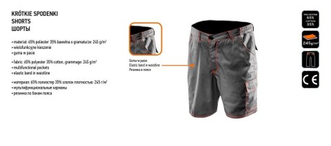KRÓTKIE SPODENKI BASIC, ROZMIAR XXL/58 KRÓTKIE SPODENKI BASIC, ROZMIAR XXL/58