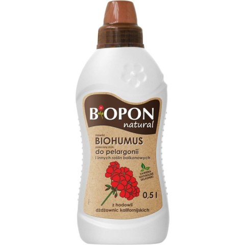 BIOHUMUS - NAWÓZ DO . PELARGONII 0.5L BIOHUMUS - NAWÓZ DO . PELARGONII 0.5L