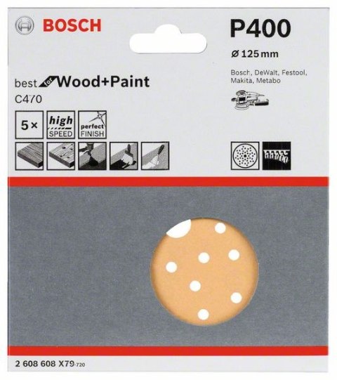 KRĄŻEK PRZYCZEPNY 125MM C470 G400 PERFOROWANY KRĄŻEK PRZYCZEPNY 125MM C470 G400 PERFOROWANY