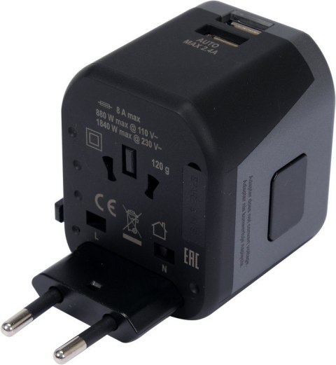 ADAPTER PODRÓŻNY UNIW. 2XUSB 12W ADAPTER PODRÓŻNY UNIW. 2XUSB 12W