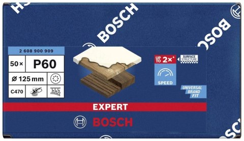 KRĄŻEK ŚCIERNY EXPERT EXC470 125MM P60 8OTW. KRĄŻEK ŚCIERNY EXPERT EXC470 125MM P60 8OTW.