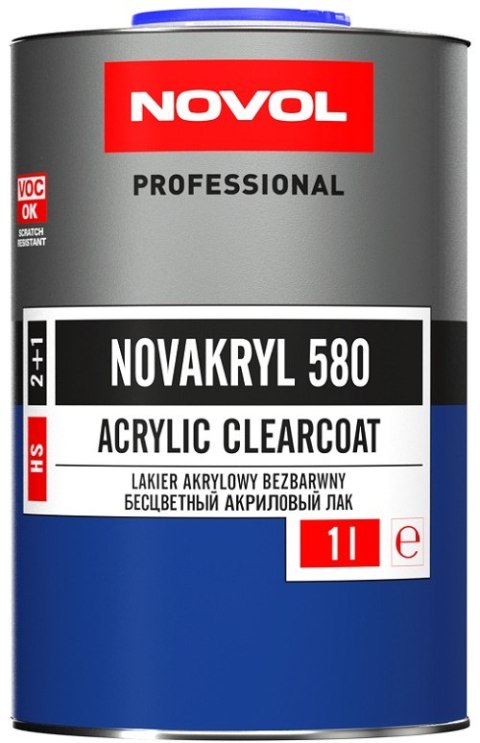 LAKIER BEZBARWNY NOVAKRYL 580 2:1 1L LAKIER BEZBARWNY NOVAKRYL 580 2:1 1L
