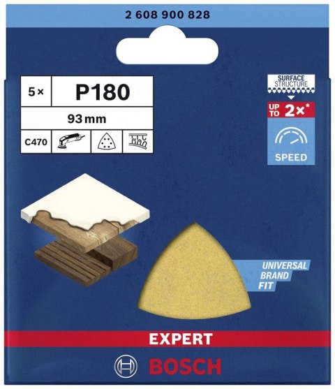 PAPIER ŚCIERNY EXPERT EXC470 DELTA 93MM G180 5SZT PAPIER ŚCIERNY EXPERT EXC470 DELTA 93MM G180 5SZT