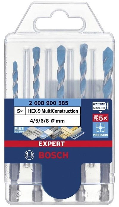 ZESTAW WIERTEŁ EXPERT MULTICONSTRUCTION HEX-9 SET 5PC ZESTAW WIERTEŁ EXPERT MULTICONSTRUCTION HEX-9 SET 5PC