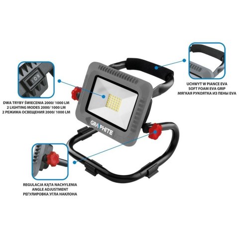 LAMPA AKUMULATOROWA LED ENERGY+ 18V LI-LON, BEZ AKUMULATORA LAMPA AKUMULATOROWA LED ENERGY+ 18V LI-LON, BEZ AKUMULATORA