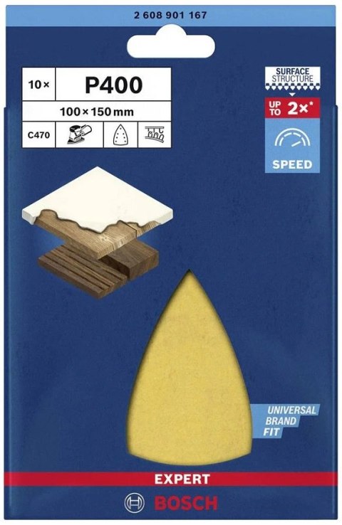 PAPIER ŚCIERNY EXPERT EXC470 100*150MM G400 10PC PAPIER ŚCIERNY EXPERT EXC470 100*150MM G400 10PC