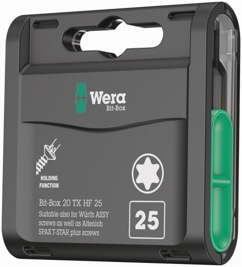 ZESTAW BIT-BOX 20 TX HF, TX 20MM, 20 SZTUK WÜRTH, SPAX ZESTAW BIT-BOX 20 TX HF, TX 20MM, 20 SZTUK WÜRTH, SPAX