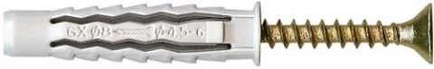 DYBEL UNIWERSALNY ŁEB Z NACIĘCIEM KRZYŻOWYM GXK 8/60MM DYBEL UNIWERSALNY ŁEB Z NACIĘCIEM KRZYŻOWYM GXK 8/60MM