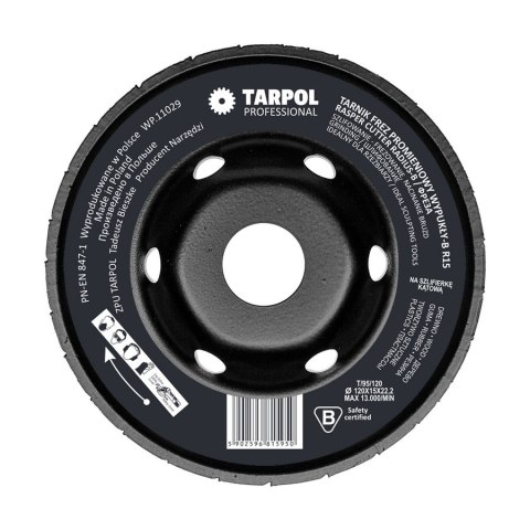 TARNIK FREZ PROMIENIOWY T-95 R15 WYPUKŁY-B 120MM TARNIK FREZ PROMIENIOWY T-95 R15 WYPUKŁY-B 120MM