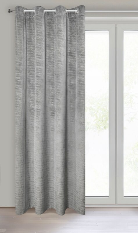 ZASŁONA GOTOWA ALUVIA 140 X 250 CM STALOWY EUROFIRANY ZASŁONA GOTOWA ALUVIA 140 X 250 CM STALOWY EUROFIRANY