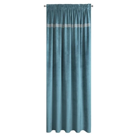 ZASŁONA GOTOWA JOVITA NA TAŚMIE 140 X 270 CM CIEMNOTURKUSOWY EUROFIRANY ZASŁONA GOTOWA JOVITA NA TAŚMIE 140 X 270 CM CIEMNOTURKUSOWY EUROFIRANY