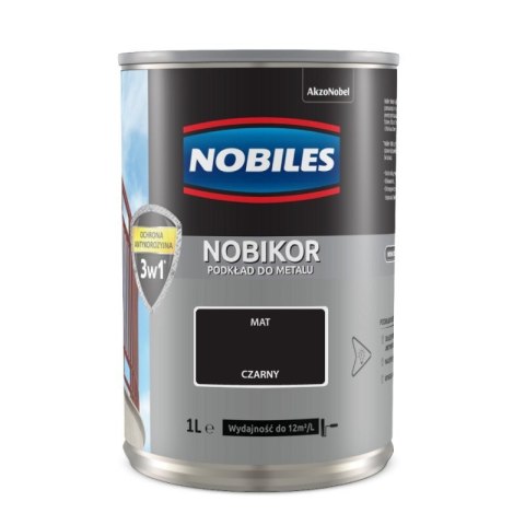 NOBILES ANTYKOROZYJNY PODKŁAD FTALOWY NOBIKOR CZARNY 1L NOBILES ANTYKOROZYJNY PODKŁAD FTALOWY NOBIKOR CZARNY 1L