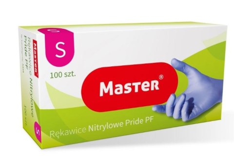 RĘKAWICE NITRYLOWE NIEBIESKIE MASTER PRIDE ROZMIAR S RĘKAWICE NITRYLOWE NIEBIESKIE MASTER PRIDE ROZMIAR S