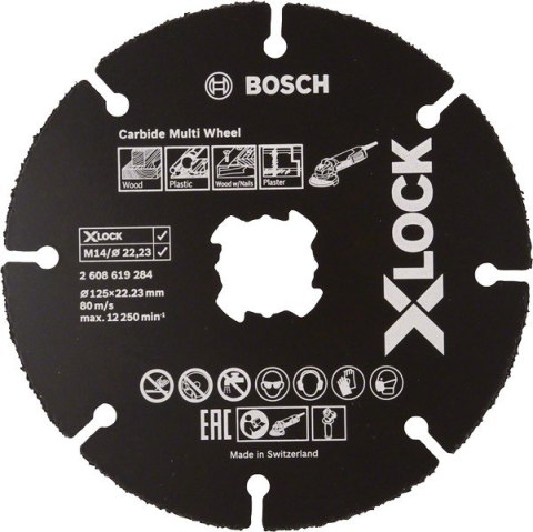 TARCZA TNĄCA X-LOCK CARBIDE MULTI WHEEL 125*1*22.23 10 SZT. TARCZA TNĄCA X-LOCK CARBIDE MULTI WHEEL 125*1*22.23 10 SZT.