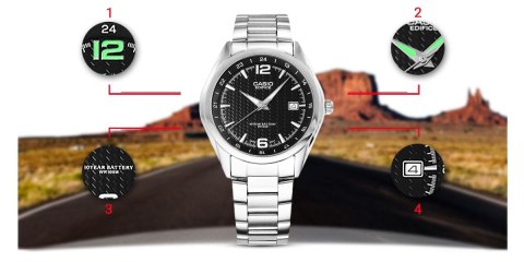 Zegarek Męski CASIO EDIFICE EF-121D-1AVEG 10 BAR + BOX Zegarek Męski CASIO EDIFICE EF-121D-1AVEG 10 BAR + BOX