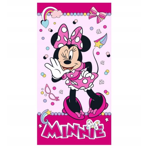 Ręcznik bawełniany 70x140 Myszka Minnie fuksja Aptex Ręcznik bawełniany 70x140 Myszka Minnie fuksja Aptex