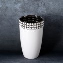 WAZON DEKORACYJNY ELORA (01) O 14 X 23 CM BIAŁY EUROFIRANY