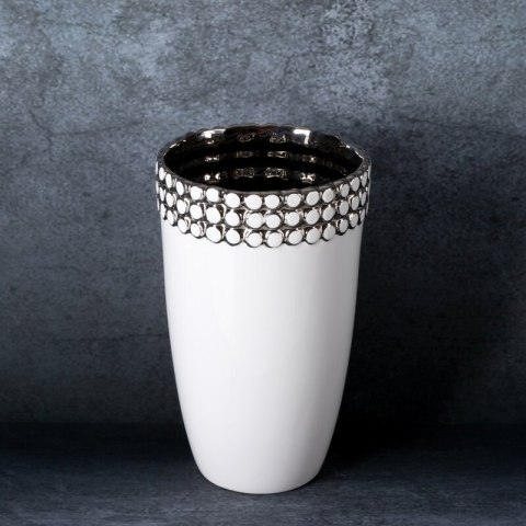 WAZON DEKORACYJNY ELORA (01) O 14 X 23 CM BIAŁY EUROFIRANY WAZON DEKORACYJNY ELORA (01) O 14 X 23 CM BIAŁY EUROFIRANY