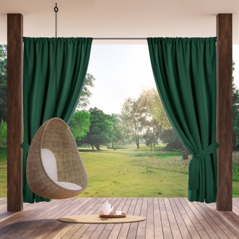 ZASŁONA GOTOWA GARDEN NA TAŚMIE 155 X 200 CM CIEMNOZIELONY EUROFIRANY ZASŁONA GOTOWA GARDEN NA TAŚMIE 155 X 200 CM CIEMNOZIELONY EUROFIRANY