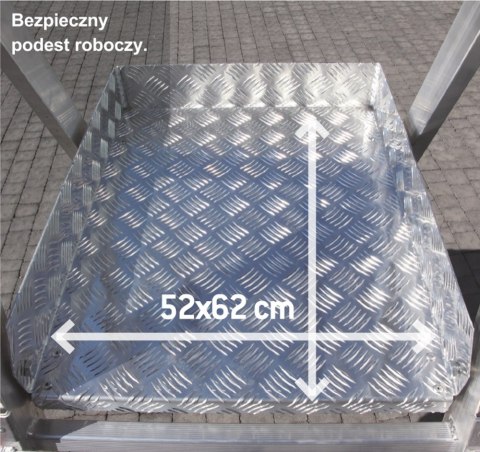 DRABINA/PODEST ROBOCZY PLS5 130/238CM 5 STOPNI DRABINA/PODEST ROBOCZY PLS5 130/238CM 5 STOPNI