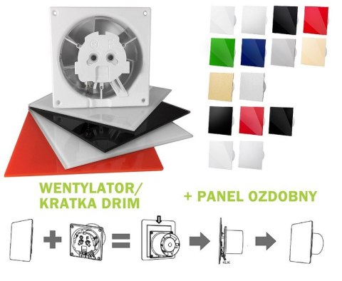PANEL DO WENTYLATORA DRIM PLEXI BIAŁY MAT PANEL DO WENTYLATORA DRIM PLEXI BIAŁY MAT
