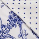 Pościel satyna bawełniana(P) BLUE BLANC/220x200 LUXURY Darymex