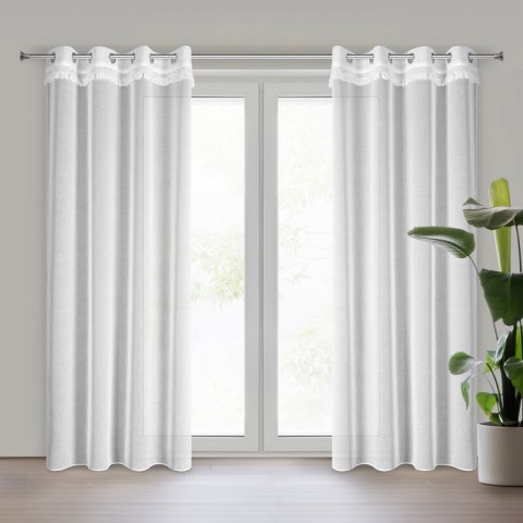 FIRANA GOTOWA KIRA 1 140 X 250 CM BIAŁY EUROFIRANY FIRANA GOTOWA KIRA 1 140 X 250 CM BIAŁY EUROFIRANY