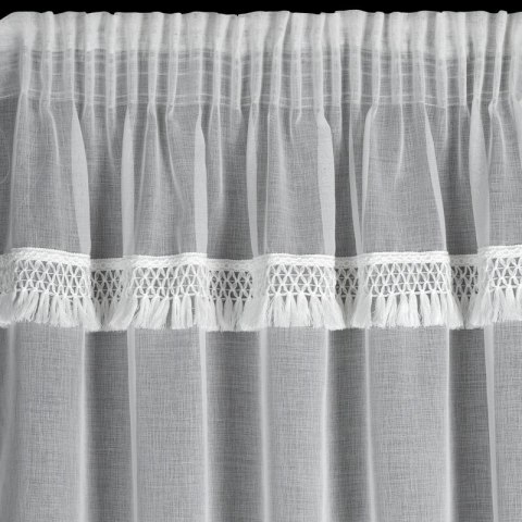 FIRANA GOTOWA KIRA 1 NA TAŚMIE 140 X 270 CM BIAŁY EUROFIRANY FIRANA GOTOWA KIRA 1 NA TAŚMIE 140 X 270 CM BIAŁY EUROFIRANY