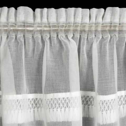 FIRANA GOTOWA KIRA 1 NA TAŚMIE 140 X 270 CM BIAŁY EUROFIRANY FIRANA GOTOWA KIRA 1 NA TAŚMIE 140 X 270 CM BIAŁY EUROFIRANY