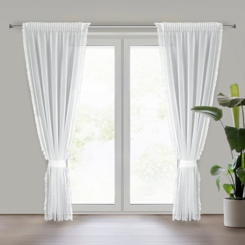 FIRANA GOTOWA KIRA 2 NA TAŚMIE 140 X 270 CM BIAŁY EUROFIRANY FIRANA GOTOWA KIRA 2 NA TAŚMIE 140 X 270 CM BIAŁY EUROFIRANY