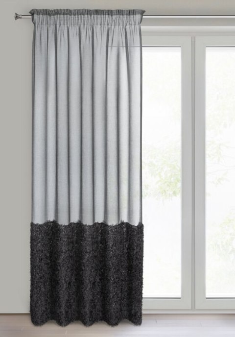 FIRANA GOTOWA MARION NA TAŚMIE 140 X 270 CM CZARNY EUROFIRANY FIRANA GOTOWA MARION NA TAŚMIE 140 X 270 CM CZARNY EUROFIRANY