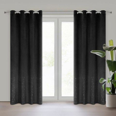 ZASŁONA GOTOWA ARIADNA 140 X 250 CM CZARNY EUROFIRANY ZASŁONA GOTOWA ARIADNA 140 X 250 CM CZARNY EUROFIRANY