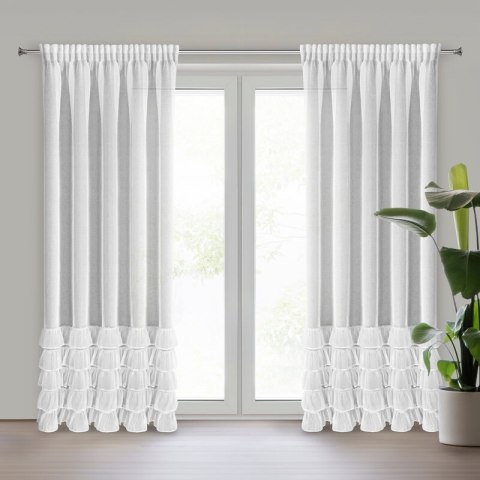 FIRANA GOTOWA DANI 1 NA TAŚMIE 140 X 250 CM BIAŁY EUROFIRANY FIRANA GOTOWA DANI 1 NA TAŚMIE 140 X 250 CM BIAŁY EUROFIRANY