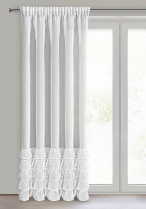 FIRANA GOTOWA DANI 1 NA TAŚMIE 140 X 250 CM BIAŁY EUROFIRANY FIRANA GOTOWA DANI 1 NA TAŚMIE 140 X 250 CM BIAŁY EUROFIRANY