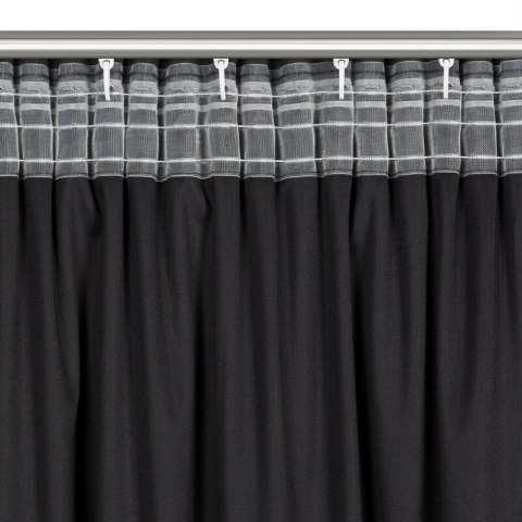ZASŁONA GOTOWA MARION 2 NA TAŚMIE 140 X 270 CM CZARNY EUROFIRANY ZASŁONA GOTOWA MARION 2 NA TAŚMIE 140 X 270 CM CZARNY EUROFIRANY