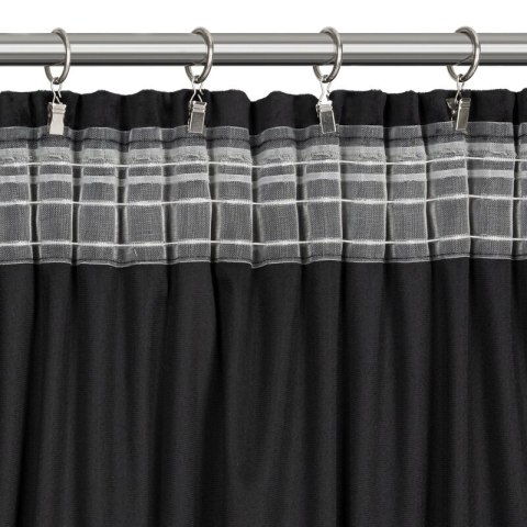 ZASŁONA GOTOWA MARION 2 NA TAŚMIE 140 X 270 CM CZARNY EUROFIRANY ZASŁONA GOTOWA MARION 2 NA TAŚMIE 140 X 270 CM CZARNY EUROFIRANY