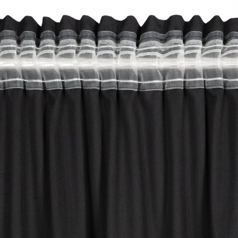 ZASŁONA GOTOWA MARION 2 NA TAŚMIE 140 X 270 CM CZARNY EUROFIRANY ZASŁONA GOTOWA MARION 2 NA TAŚMIE 140 X 270 CM CZARNY EUROFIRANY