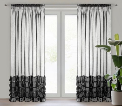 FIRANA GOTOWA DANI 1 NA TAŚMIE 140 X 270 CM CZARNY EUROFIRANY FIRANA GOTOWA DANI 1 NA TAŚMIE 140 X 270 CM CZARNY EUROFIRANY