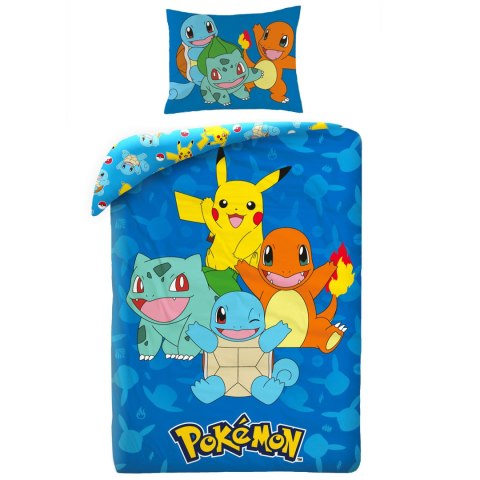 Pościel mikrofibra 140x200+1p70x90 Pokemon niebieska Halantex Pościel mikrofibra 140x200+1p70x90 Pokemon niebieska Halantex