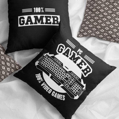 Poszewka bawełniana 40x40 Game czarna Faro Poszewka bawełniana 40x40 Game czarna Faro